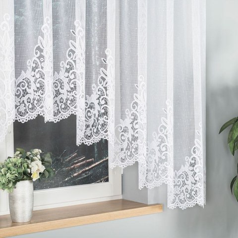 BERENIKA Firanka żakardowa gotowa, 160x430cm, kolor biały 004304/FBL/001/430160/1 BERENIKA Firanka żakardowa gotowa, 160x430cm, kolor biały 004304/FBL/001/430160/1