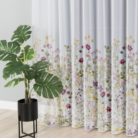 FLORINA Firanka z ołowianką WOAL wzór od dołu, wys. 295cm, kolor 001 D00321/WOA/D01/000295/1