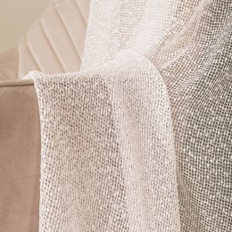 Firanka fantazyjna siatka z puszystymi przeszyciami, wys. 280cm, kolor 012 kremowy 006050/000/012/000280/1