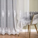 Firanka haftowana pasowa, wys.285cm, kolor 002 biały z szaro-białą nicią FH0030/768/002/000285/1