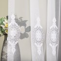 Firanka haftowana pasowa, wys.285cm, kolor 002 biały z szaro-białą nicią FH0030/768/002/000285/1