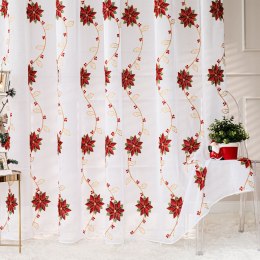 Firanka haftowana z ołowianką, wys. 290cm, kolor biały 425050/OLO/001/000290/1