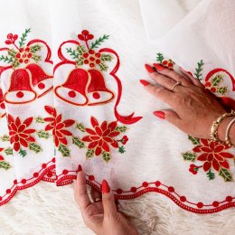 Firanka haftowana, wys. 280cm, kolor biały 626629/000/001/000280/1