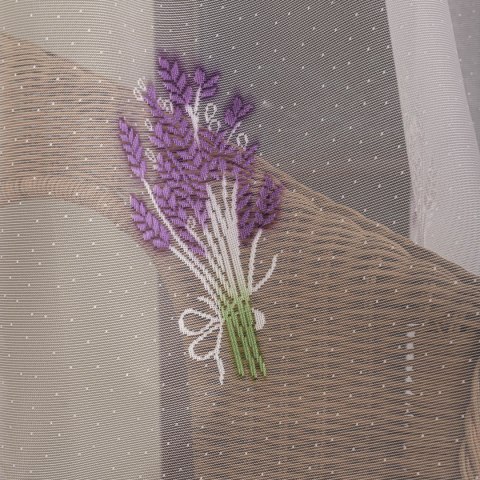 Firanka żakardowa drukowana ze wzorem po całości, wys. 160cm, kolor biały 018592/000/028/000160/1