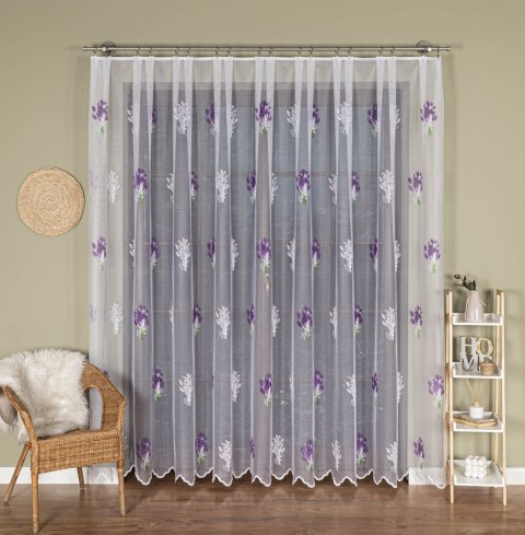 Firanka żakardowa drukowana ze wzorem po całości, wys. 250cm, kolor biały 018592/000/028/000250/1