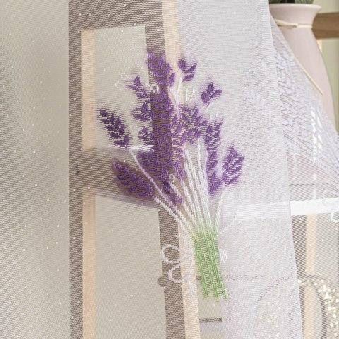 Firanka żakardowa drukowana ze wzorem po całości, wys. 250cm, kolor biały 018592/000/028/000250/1