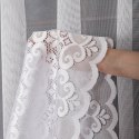 Firanka żakardowa ze wzorem na samym dole, wys. 155cm, kolor biały 015997/000/001/000155/1