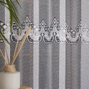 Firanka żakardowa ze wzorem pasowym, wys. 150cm, kolor biały 361270/000/001/000150/1