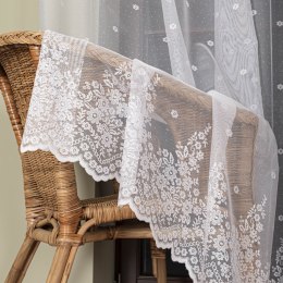 Firanka żakardowa ze wzorem po całości, wys. 155cm, kolor biały 131011/000/001/000155/1