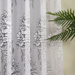 Firanka żakardowa ze wzorem po całości, wys. 180cm, kolor biały 361350/000/001/000180/1
