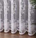 Firanka żakardowa ze wzorem po całości, wys. 250cm, kolor biały 004713/000/001/000250/1