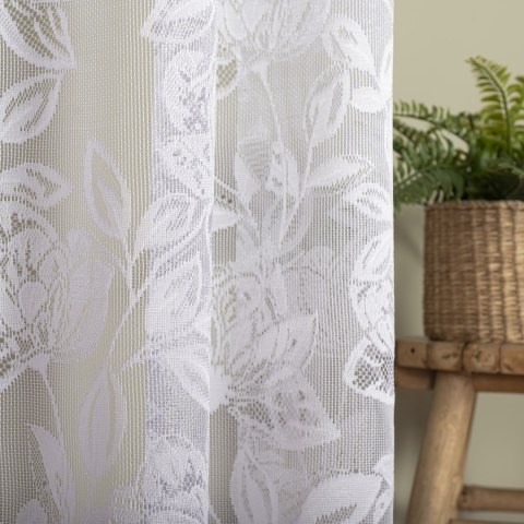 Firanka żakardowa ze wzorem po całości, wys. 250cm, kolor biały 037800/000/001/000250/1