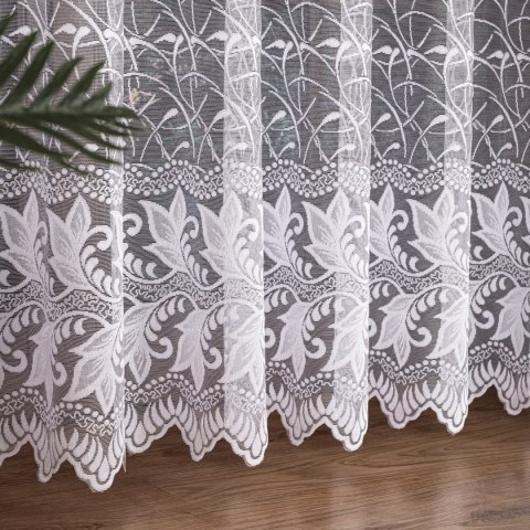 Firanka żakardowa ze wzorem po całości, wys. 250cm, kolor biały 049348/000/001/000250/1