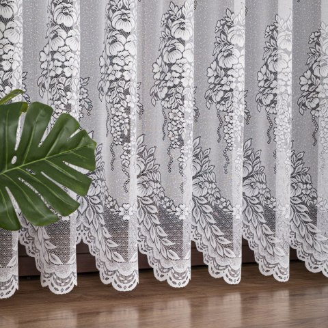 Firanka żakardowa ze wzorem po całości, wys. 250cm, kolor biały 361350/000/001/000250/1