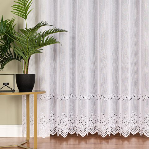 JAGODA Firanka żakardowa gotowa, 250x400 cm, kolor biały 018534/FBP/001/400250/1