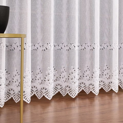 JAGODA Firanka żakardowa gotowa, 250x400 cm, kolor biały 018534/FBP/001/400250/1