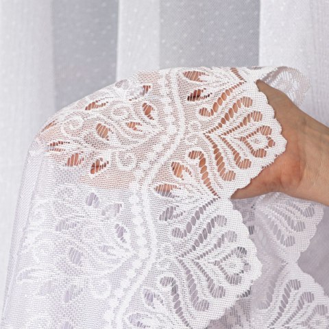 JAGODA Firanka żakardowa gotowa, 250x400 cm, kolor biały 018534/FBP/001/400250/1