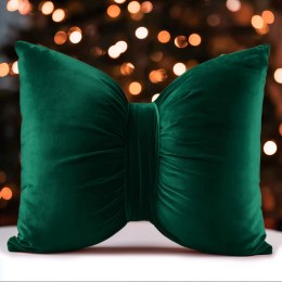 KOKARDA Poduszka welwetowa Velvi z wypełnieniem silikonowym, 50x70cm, kolor 010 ciemny zielony, butelkowy VELVI0/SIL/010/050070/