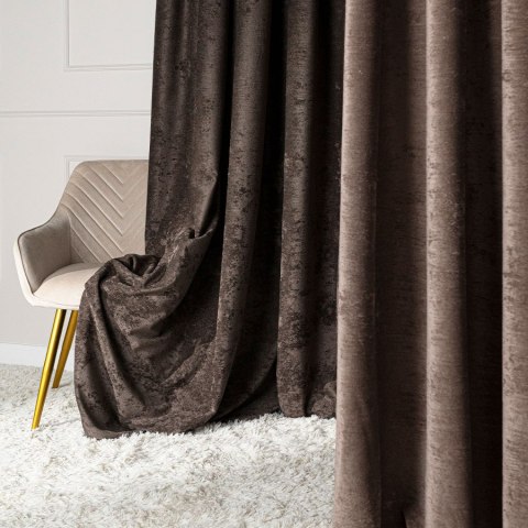SOFT Zasłona gotowa na przelotkach, 140x260cm, kolor 009 ciemny chłodny brązowy TD0035/ZGP/009/140260/1 SOFT Zasłona gotowa na przelotkach, 140x260cm, kolor 009 ciemny chłodny brązowy TD0035/ZGP/009/140260/1