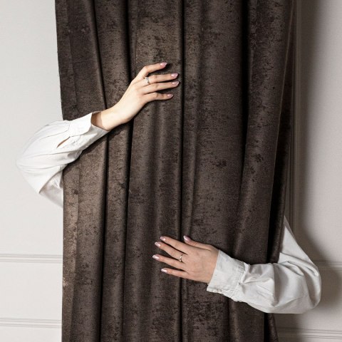 SOFT Zasłona gotowa na przelotkach, 140x260cm, kolor 009 ciemny chłodny brązowy TD0035/ZGP/009/140260/1 SOFT Zasłona gotowa na przelotkach, 140x260cm, kolor 009 ciemny chłodny brązowy TD0035/ZGP/009/140260/1