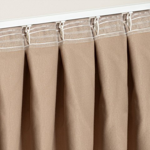 Taśma podwójna zakładka 5cm, marszczenie 1:2,5 transparentna z białym sznurkiem, FM050-22-1C3 TASMAA/U2Z/250/005000/1