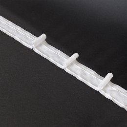 Taśma pojedyncza zakładka 5cm, marszczenie 1:1,5, biała, FP050-2Z-3C3 TASMAA/U4K/150/005000/1
