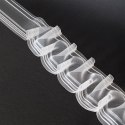 Taśma smok 10cm, marszczenie 1:2, transparentna z białym sznurkiem, FM100-2S-1C3 TASMAA/Z13/200/010000/1