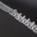 Taśma smok 5cm, marszczenie 1:2, transparentna z białym sznurkiem FM050-2S-1C3 TASMAA/Z3Z/200/005000/1