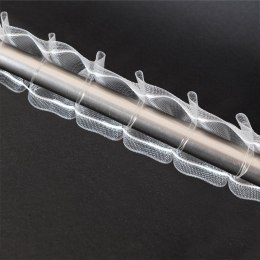 Taśma smok na karnisz 5cm, marszczenie 1:2, transparentna z białym sznurkiem, FM050-KS-1C3 TASMAA/Z3Z/P20/005000/1