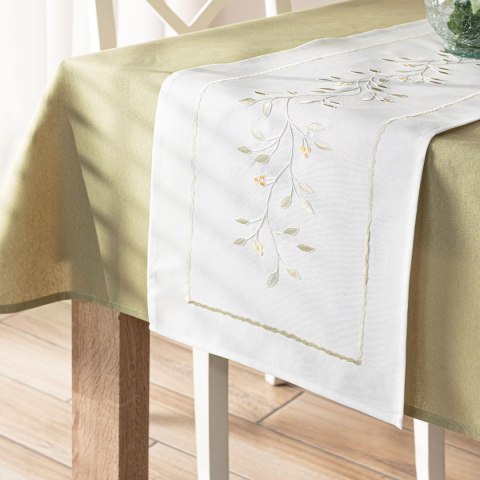 ZIELONA MELODIA Bieżnik z haftem, 38cmx140cm, kolor biały 291829/KSP/L01/038140/1 ZIELONA MELODIA Bieżnik z haftem, 38cmx140cm, kolor biały 291829/KSP/L01/038140/1