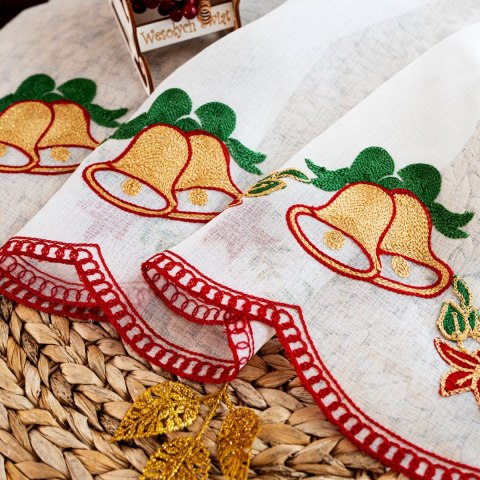 Zazdrostka haftowana, wys. 50cm, kolor biały z barwnym wzorem 626619/000/001/000050/1