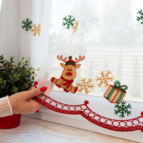 Zazdrostka haftowana, wys. 50cm, kolor biały z barwnym wzorem 626626/000/001/000050/1