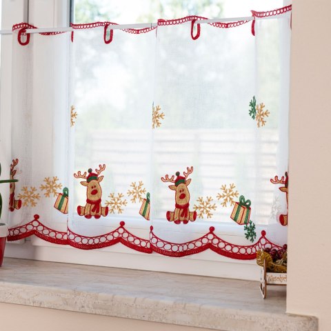 Zazdrostka haftowana, wys. 70cm, kolor biały z barwnym wzorem 626626/000/001/000070/1