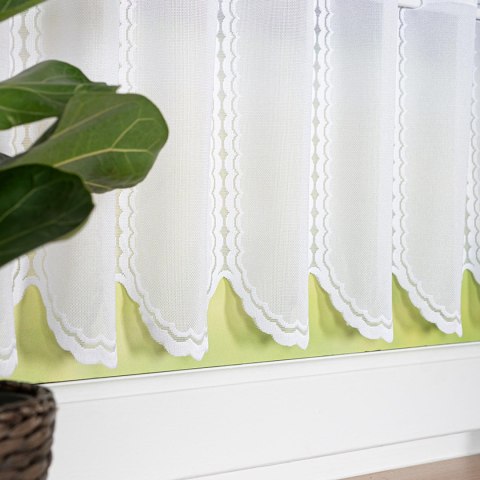 Zazdrostka żakardowa panelowa, wys. 30cm, kolor biały 023429/000/001/000030/1