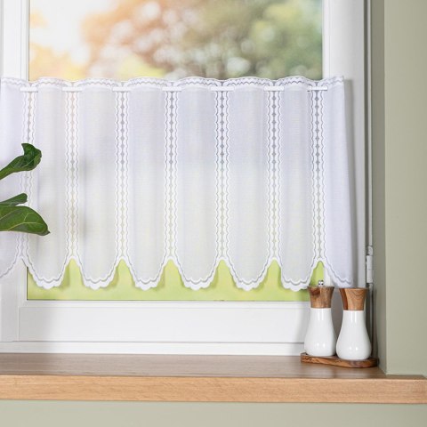 Zazdrostka żakardowa panelowa, wys. 40cm, kolor biały 023429/000/001/000040/1