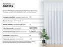 Firanka fantazyjna z pionowymi pasami z ołowianką, wys. 300cm, kolor biały z czarnym 001215/OLO/007/000300/1