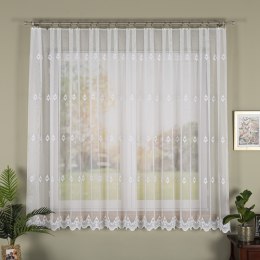 Firanka haftowana pasowa, wys.170cm, kolor biały FH0040/768/001/000170/1