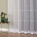 Firanka haftowana pasowa, wysokość 300cm, kolor biały FH0042/768/001/000300/1