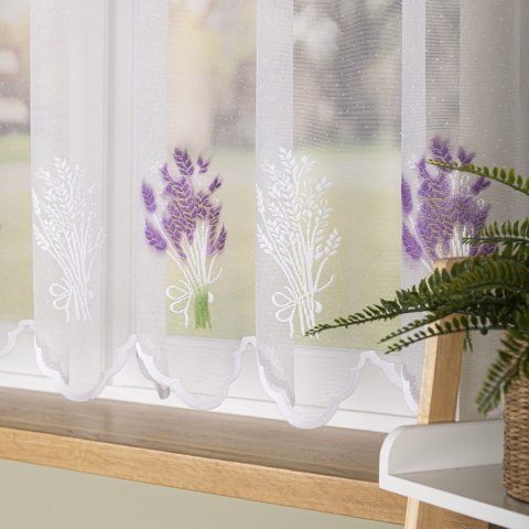 Firanka żakardowa drukowana ze wzorem po całości, wys. 160cm, kolor biały 018592/000/028/000160/1