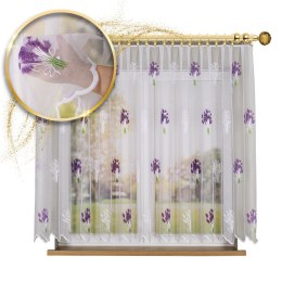 Firanka żakardowa drukowana ze wzorem po całości, wys. 160cm, kolor biały 018592/000/028/000160/1