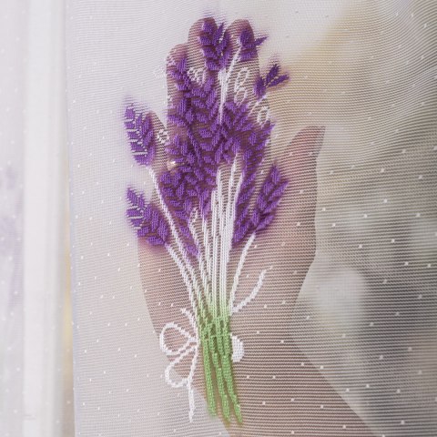 Firanka żakardowa drukowana ze wzorem po całości, wys. 170cm, kolor biały 018592/000/028/000170/1