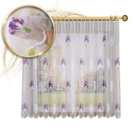 Firanka żakardowa drukowana ze wzorem po całości, wys. 170cm, kolor biały 018592/000/028/000170/1