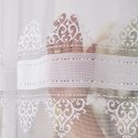 Firanka żakardowa ze wzorem pasowym, wys. 155cm, kolor biały 107363/000/001/000155/1