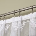 Firanka żakardowa ze wzorem pasowym, wys. 175cm, kolor biały 107363/000/001/000175/1
