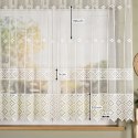 Firanka żakardowa ze wzorem po całości, wys. 155cm, kolor biały 011450/000/001/000155/1