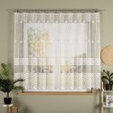 Firanka żakardowa ze wzorem po całości, wys. 155cm, kolor 025 kremowy 011450/000/025/000155/1