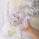 Firanka żakardowa ze wzorem po całości, wys. 160cm, kolor biały 049348/000/001/000160/1