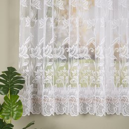 Firanka żakardowa ze wzorem po całości, wys. 180cm, kolor biały 049815/000/001/000180/1