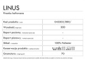 LINUS Firanka haftowana, wysokość 300cm, kolor offwhite z błyskiem 043203/000/001/000300/1