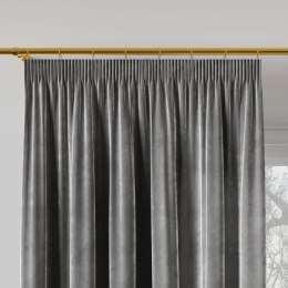 VELVI Zasłona gotowa na taśmie, 140x230cm, kolor 006 ciemny szary; antracytowy VELVI0/ZGT/006/140230/1